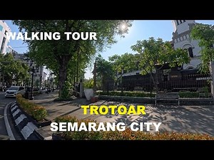Enjoying the Sidewalk of Jalan Pemuda, Semarang | Walking Tour 4K Indonesia
