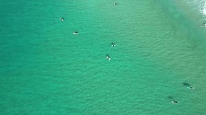 Surfers On Surfboard Floating Sea Clear Stock Footage Video (100% Royalty-free) 1107557123 | Shutterstock