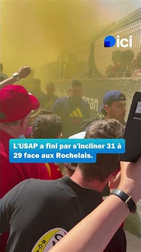L'arrivée des joueurs de l'USAP pour le match contre La Rochelle