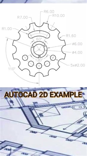 Unguided AutoCAD 2D Drawing Examples for Beginners