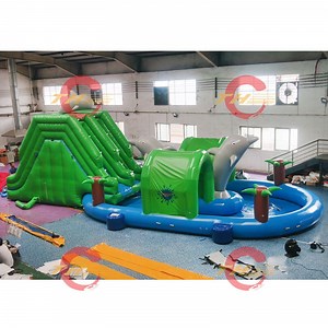 [Hot Item] Inflatable Dolphin Water Slide with Pool