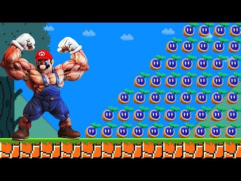 Mario Collect 1,000,000 Wonder Seed Turn to Biggest Muscle Ever