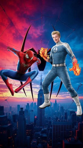 Spiderman vs Human Torch #spiderman #humantouch #avengers