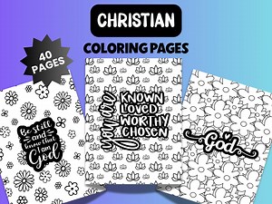 Christian Inspirational Coloring Pages Printable | 40 Faith Based Coloring Sheets for Women | Encouraging Bible Quotes PDF | Religious Gift - Etsy UK