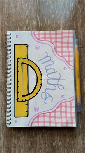 Creative Maths Front Page Design ✏️📐 | Easy Notebook Cover Idea #frontpage #frontpagedesign