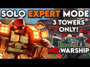 Easiest Way To Beat Expert Without WarShip! - Roblox TDX
