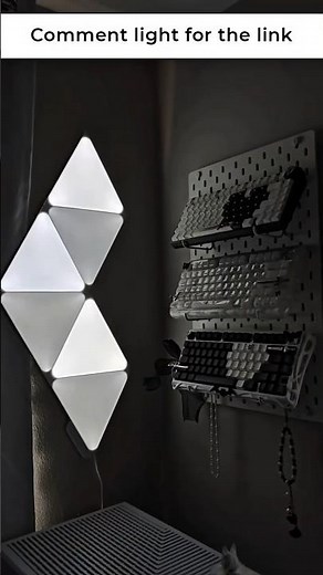 RGB Triangle Wall Light for PC Setup 💻 | Aesthetic Gaming Room Lighting 🎮🌈 #rgblight #gamingsetup