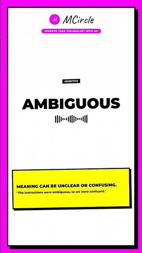 Learn English: What is Ambiguous? | Vocabulary Shorts