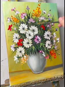 276K views · 5.9K reactions | Flower Painting Art | Acrylic Painting Techniques | Facebook