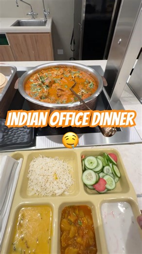 Simple Indian Dinner Thali 🍛|Office Canteen Food Vlog 🔥| #minivlog #dinner #fyp #foodcraze