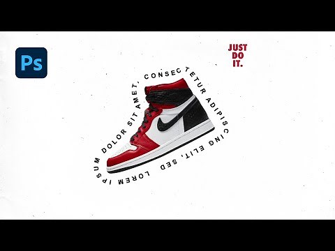 Cara Membuat Teks Mengikuti Desain Objek - Photoshop Tutorial Indonesia