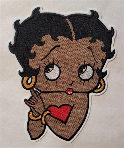 Betty Boop Back Patch: Iron-on Embroidered Applique - Etsy