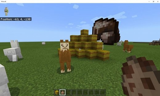 What do alpacas eat in Minecraft?
