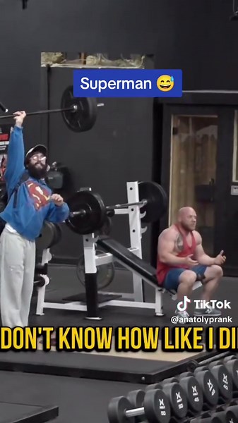 Superman Flexing at the Gym: Anatoly's Shocking Moves