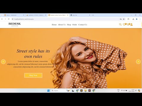 Creating a fashion Shop Website: HTML, CSS, JS, PHP & MySQL demo