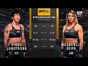 🔴 UFC 321: Virna Jandiroba vs Mackenzie Dern | Full Fight & Highlights | Strawweight Title Bout