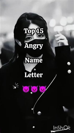 Top 15 Angry name letter 👿👿👿#trending #youtubeshorts #blackpink #top15 #angry #aestheic #fypシ゚