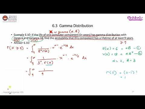 Example Related To Gamma Distribution