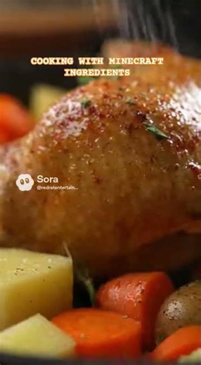 cooking tutorial recipe with ingredients from Minecraft