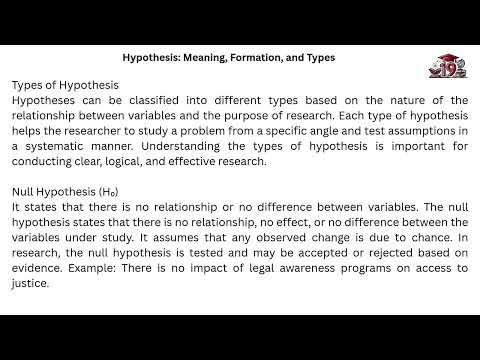 Hypothesis Meaning, Formation, and Types