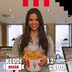 Ne tartsd magadban a jó hírt: kedden újra Keddi Kosár a KFC-ben, benne 12 változatos csirkerésszel, csak 2490 forintért! 🤗 Kedden keresd a KFC éttermekben, vagy az Appon: Android: https://tinyurl.com/kfc-android iOS: https://tinyurl.com/kfc-ios Elviteles rendelés esetén elviteli díjat számítunk fel. Az ajánlat csak a keddi napokon érhető el a KFC éttermekben, appon és a kfc.hu oldalon. Az akció visszavonásig vagy a készlet erejéig érvényes, nem érhető el a Budapest Airport étteremben. A kép ill