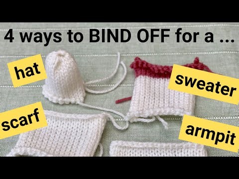 4 ways to bind off on a flatbed knitting machine (LK 150)