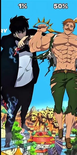 jin woo vs escanor #anime #sololeveling #thesevendeadlysins #jinwoo #escanor