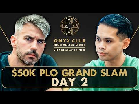 $1,200,000 for 1st! | $50,500 PLO Grand Slam | DAY 2 | Onyx Club