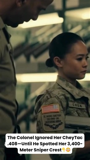 THE COLONEL IGNORED HER CHEYTAC .408—UNTIL HE SPOTTED HER 3,400-METER SNIPER CREST He almost didn’t notice her—just another figure in fatigues, polishing a CheyTac .408 in the dim corner of the armory bay. Then his gaze snagged on a subdued insignia pinned just above her name tape: 3,400-METER CONFIRMED. EYES ONLY. Colonel Daniel Reyes halted mid-stride as if the floor had turned to ice. “Sergeant,” he said, tone tight with disbelief, “that distance is theoretical.” The hum of overhead lights su