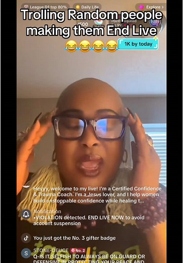 Notification on TikTok