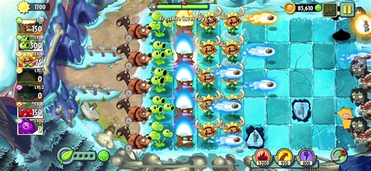 Exploring Frostbite Caves in Plants vs Zombies 2