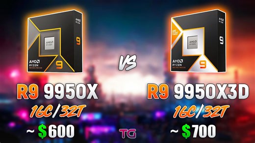 Ryzen 9 9950X vs Ryzen 9 9950X3D - Test in 12 games