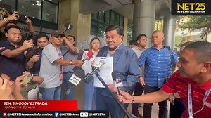 BREAKING: Sinampahan ni Senador Jinggoy Estrada ng kasong perjury si dating DPWH Asst. District Engineer Brice Hernandez sa Quezon City Prosecutor’s Office ngayong Martes, Oktubre 7. Ito'y matapos siyang idawit ni Hernandez sa mga maanomalyang flood control projects sa Bulacan. | via Meanne Corvera #NET25NewsandInformation | NET25 News and Information