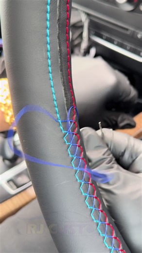 BMW Tri Colour Steering Wheel Stitching Tutorial