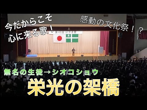 【栄光の架橋】全生徒が驚く文化祭で感動のライブ！音楽の力でエールを贈りたい #栄光の架橋 #文化祭 #歌うま #高校生 #シオコショウ #さくら独唱 #その後