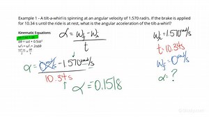Using Kinematic Equations to Solve for an Unknown Angular Acceleration | Physics | Study.com