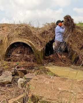 Heavy Debris Removal from Culvert – Incredible Work