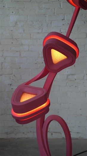 Flamingo Feather Lamp: A Unique Handmade Industrial Design