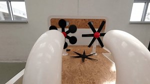 Wind energy concept.Fan models set rotate under air pressure.Green eco energy concept.Models for an ecological experiment. High quality 4k footage