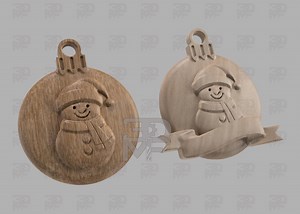 Set of 2 STL Christmas Ball Ornament Files for CNC Router - Christmas Ball Ornament With Snowman Carving STL File for Cnc Router - Etsy