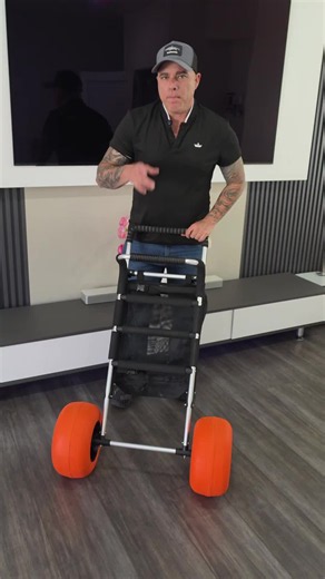 Carrito con ruedas preparadas para la arena muy bueno para playas y mas #playa #carrito #cargar #arena #vevor