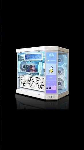 AMD R7 9800X3D + RTX 5080🫅 HYTE Y70 WHITE GAMING PC BUILD😵 #pcbuild #gamingpc #computer #asmr