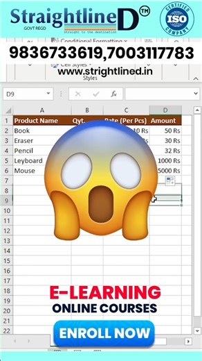 📊 Master Microsoft Excel step by step with our easy tutorial! 📈 Learn formulas, functions, and smart shortcuts to save time. 💡 Turn raw data into clear insights with confidence. 🚀 Upgrade your Excel skills and work smarter every day! Join Now! Online & Offline Classes Available 📚 📞 9836733619 / 7003117783 🌐 www.straightlined.in 👉🏻 Connect with us across platforms: 🔗 Facebook: https://www.facebook.com/straightlined?mibextid=ZbWKwL 📱 WhatsApp: 9836733619 / 7003117783 📸 Instagram: https