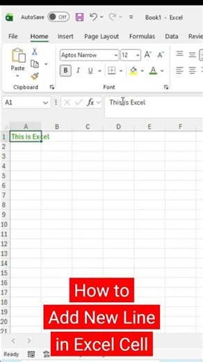 How to Add New Line in Excel Cell #exceltricks #exceltips #exceltutorial