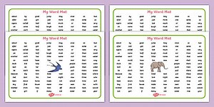 KS1 Word Mat