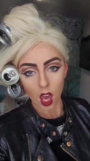 Lady Gaga Inspired Beauty Transformation with Cola Cans in Hair