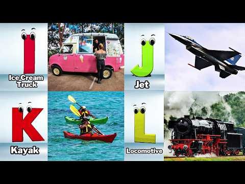 Alphabet Song with Vehicles for Kids | ABC Learning Video for Preschool Kids | Koko Study Class