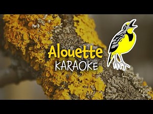 Alouette (Karaoke) | Instrumental Video with Lyrics for kids (paroles)
