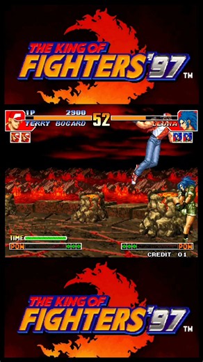The Kof 97 Terry Vs Leona #fightinggames #kof #gameplay