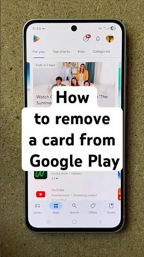 How to remove a card from Google Play